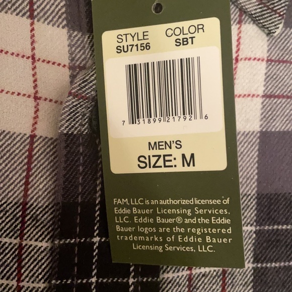 Eddie Bauer -  Eddie's Favorite Flannel Classic Fit Shirt - Plaid, NWT - Picture 5 of 6